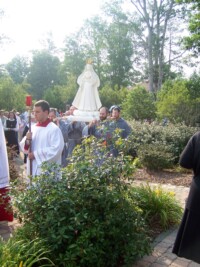 Our lady of America carried in procession at Hanceville, AL